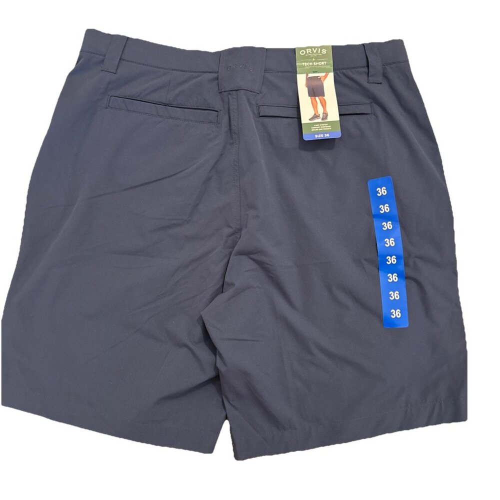 Orvis Men's Tech Short 4 Way Stretch Fabric, 6 Pockets BLUE SIZE 36
